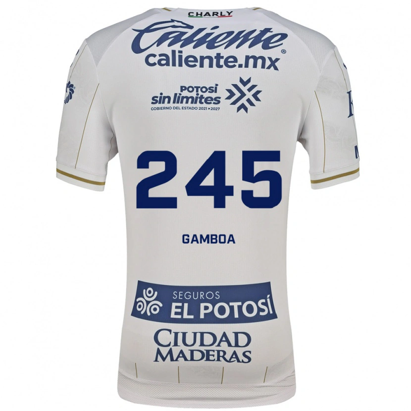 Danxen Niño Camiseta Martín Gamboa #245 Blanco Azul 2ª Equipación 2026/27 La Camisa México