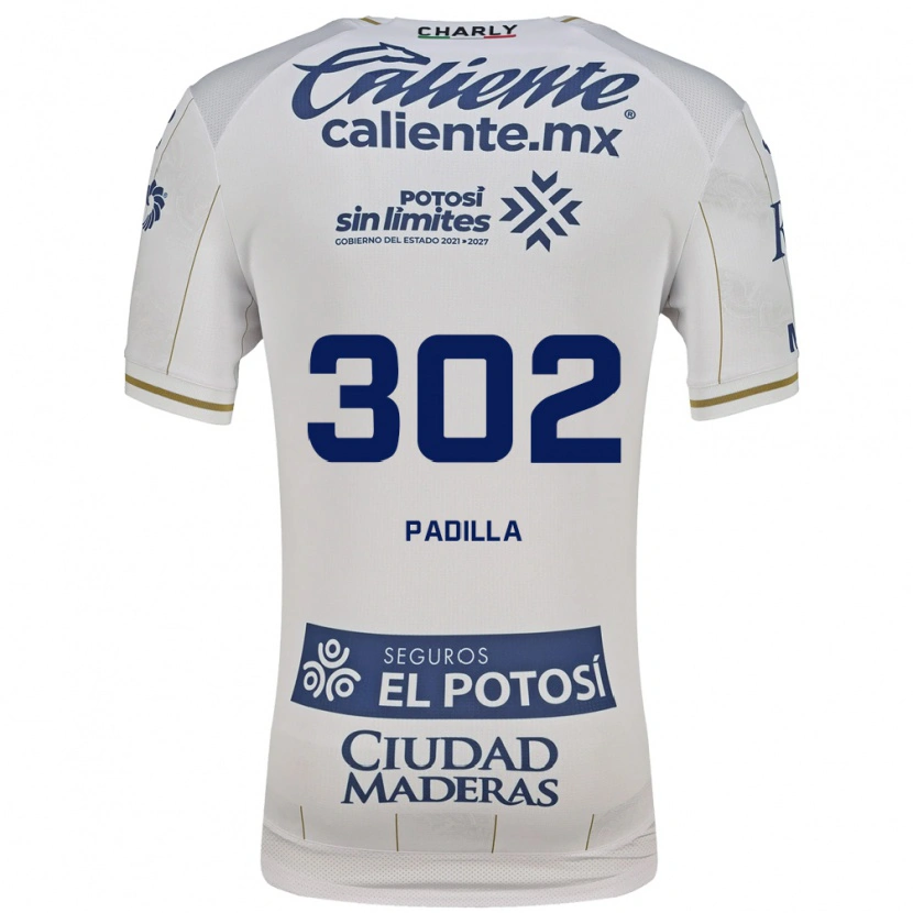 Danxen Niño Camiseta Sahid Padilla #302 Blanco Azul 2ª Equipación 2026/27 La Camisa México