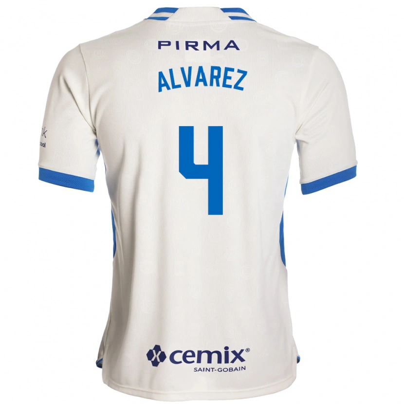 Danxen Niño Camiseta Gabriela Alvarez #4 Blanco Azul Rojo 2ª Equipación 2026/27 La Camisa México