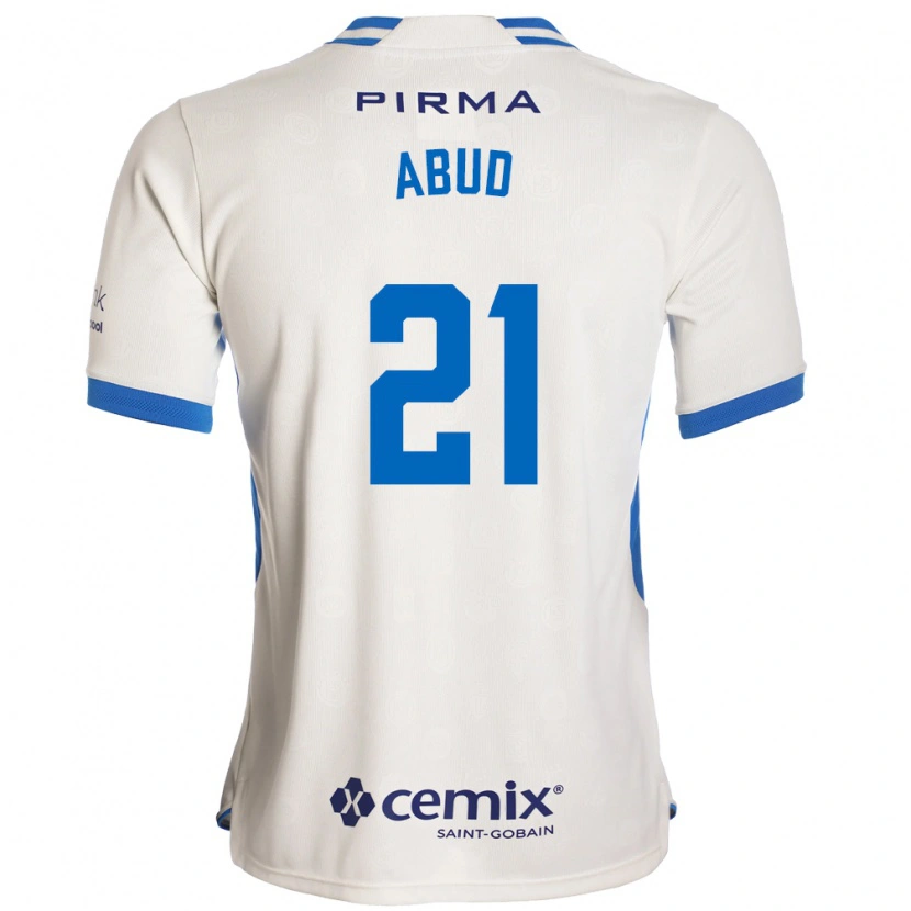 Danxen Niño Camiseta Karime Abud #21 Blanco Azul Rojo 2ª Equipación 2026/27 La Camisa México