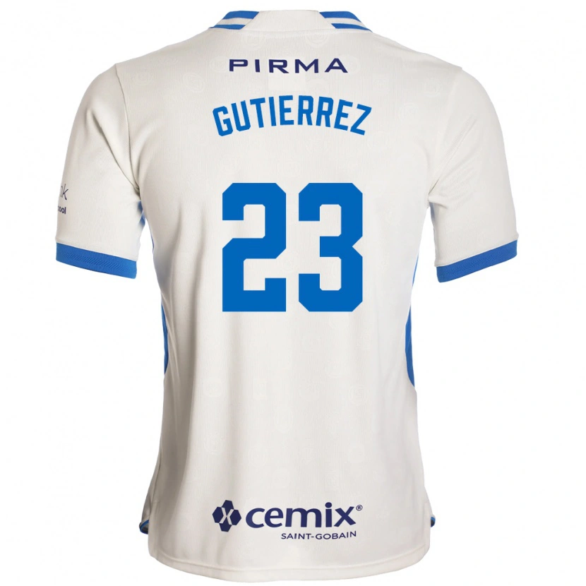 Danxen Niño Camiseta Ivonne Gutierrez #23 Blanco Azul Rojo 2ª Equipación 2026/27 La Camisa México
