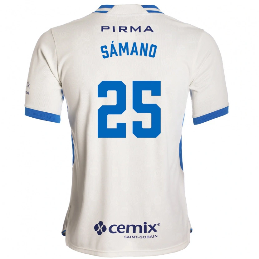 Danxen Niño Camiseta Fernando Sámano #25 Blanco Azul Rojo 2ª Equipación 2026/27 La Camisa México