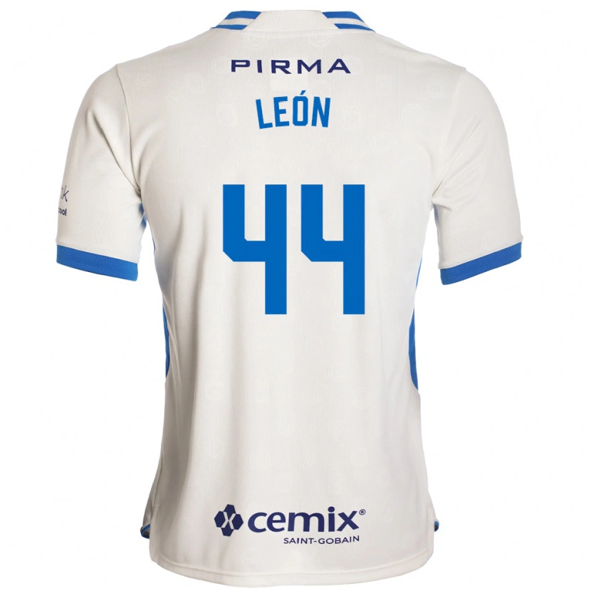 Danxen Niño Camiseta Cristhian León #44 Blanco Azul Rojo 2ª Equipación 2026/27 La Camisa México