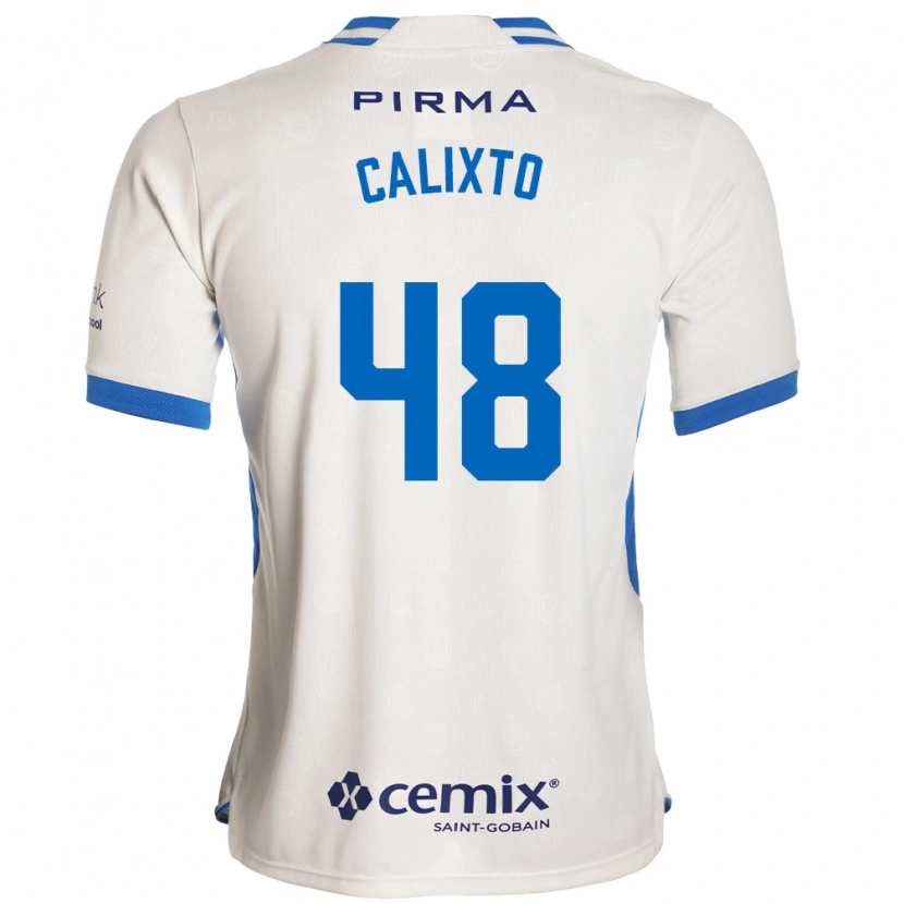 Danxen Niño Camiseta Nicolás Calixto #48 Blanco Azul Rojo 2ª Equipación 2026/27 La Camisa México
