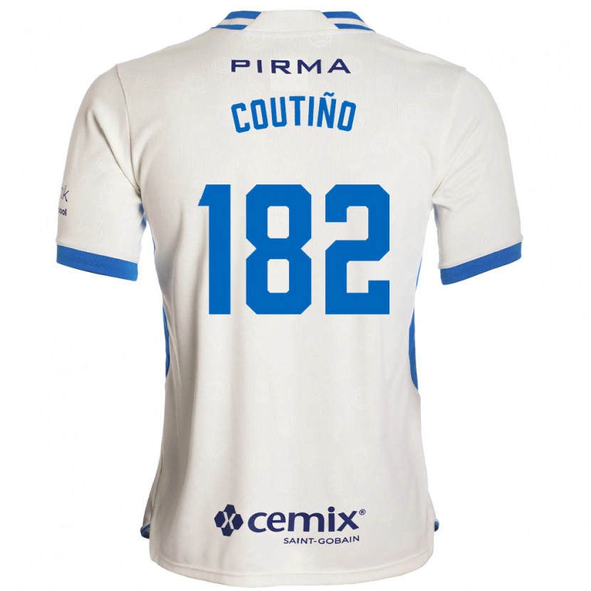 Danxen Niño Camiseta Santiago Coutiño #182 Blanco Azul Rojo 2ª Equipación 2026/27 La Camisa México