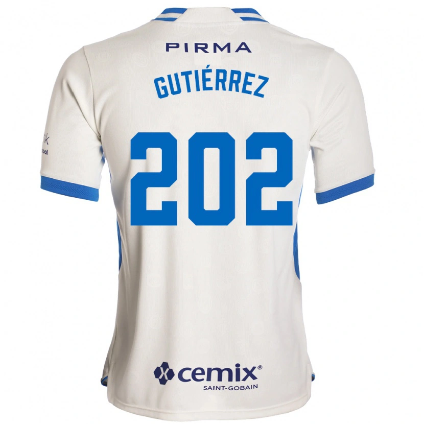 Danxen Niño Camiseta Alex Gutiérrez #202 Blanco Azul Rojo 2ª Equipación 2026/27 La Camisa México