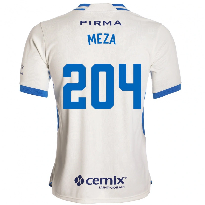 Danxen Niño Camiseta Jonathan Meza #204 Blanco Azul Rojo 2ª Equipación 2026/27 La Camisa México