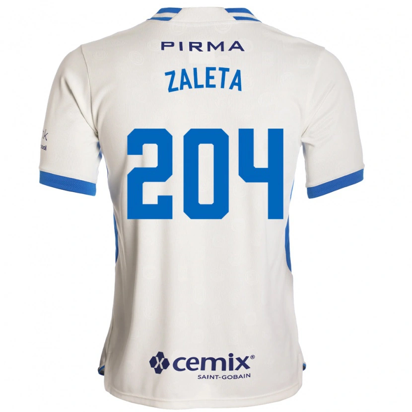 Danxen Niño Camiseta Mauro Zaleta #204 Blanco Azul Rojo 2ª Equipación 2026/27 La Camisa México