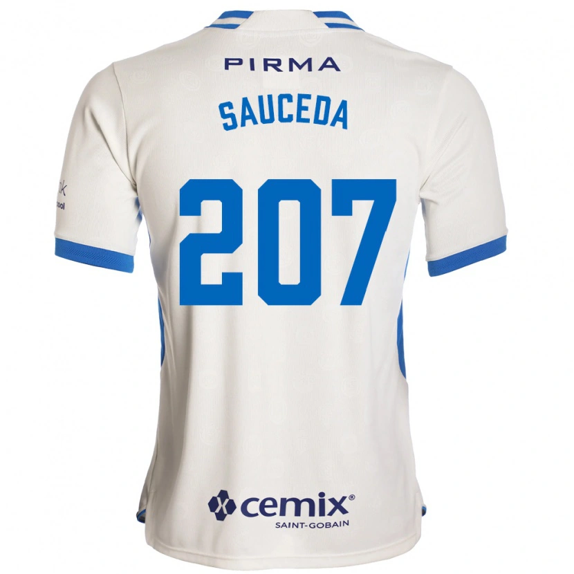 Danxen Niño Camiseta Pedro Sauceda #207 Blanco Azul Rojo 2ª Equipación 2026/27 La Camisa México