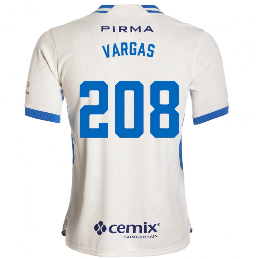 Danxen Niño Camiseta Santiago Vargas #208 Blanco Azul Rojo 2ª Equipación 2026/27 La Camisa México