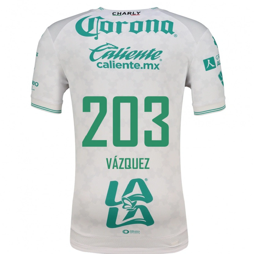 Danxen Niño Camiseta Ángel Vázquez #203 Verde Claro Blanco 2ª Equipación 2026/27 La Camisa México