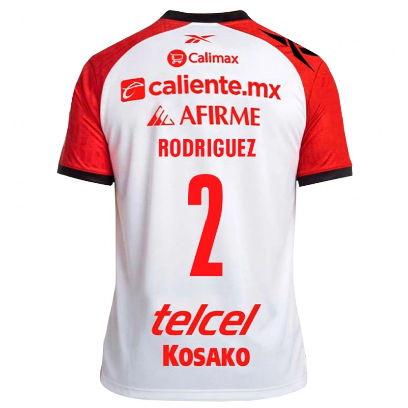Danxen Niño Camiseta Antonio Rodríguez #2 Rojo Blanco Negro 2ª Equipación 2026/27 La Camisa México