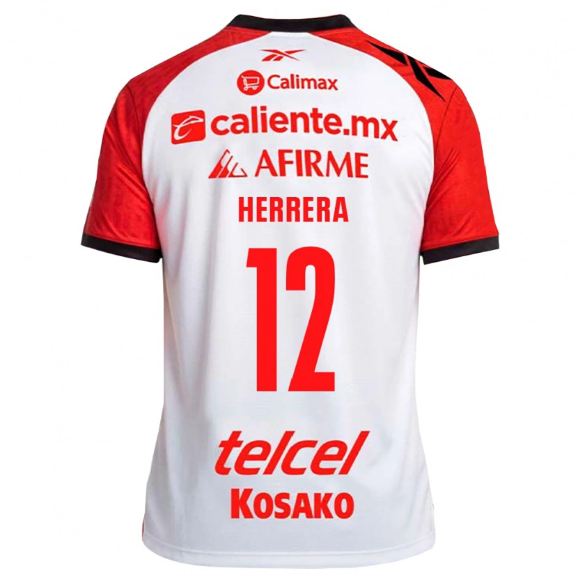 Danxen Niño Camiseta Melissa Herrera #12 Rojo Blanco Negro 2ª Equipación 2026/27 La Camisa México