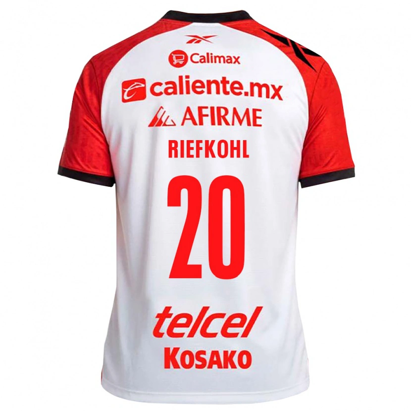 Danxen Niño Camiseta Luciana Riefkohl #20 Rojo Blanco Negro 2ª Equipación 2026/27 La Camisa México