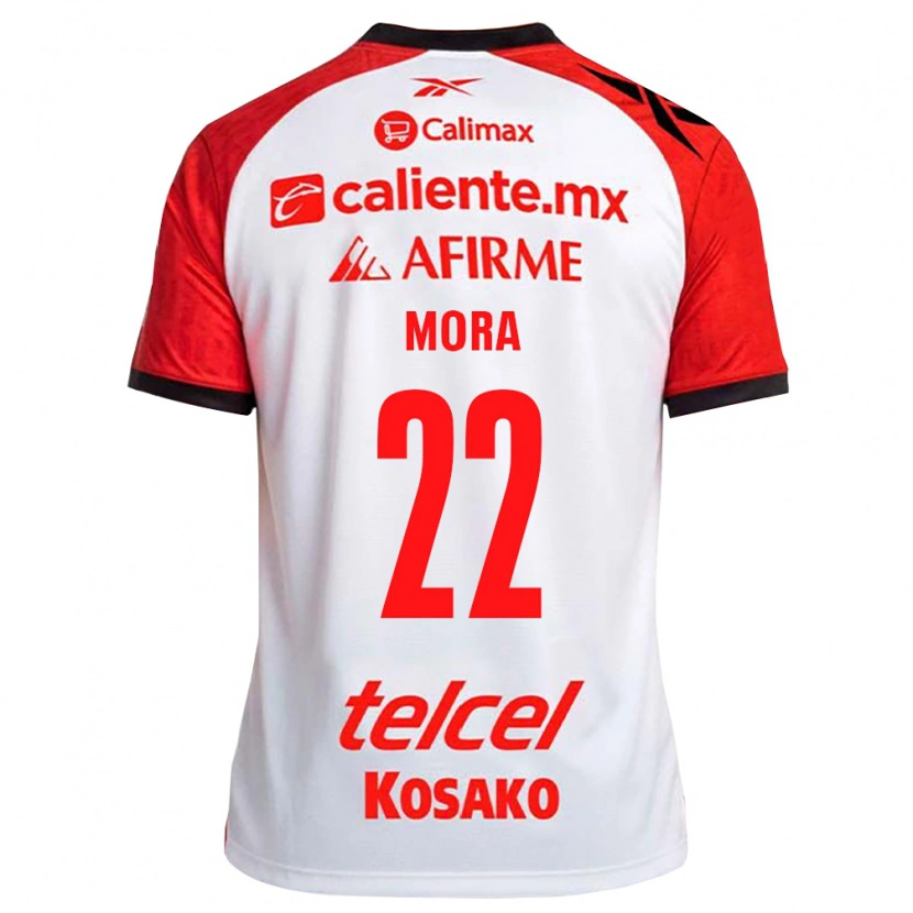 Danxen Niño Camiseta Bianca Mora #22 Rojo Blanco Negro 2ª Equipación 2026/27 La Camisa México