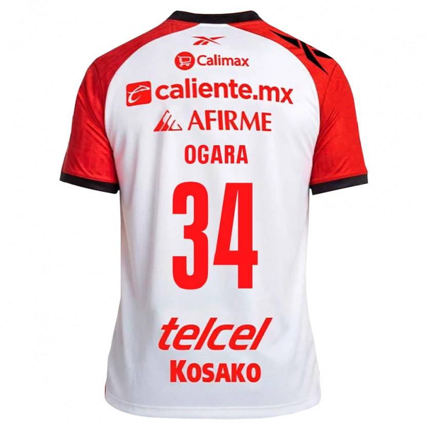 Danxen Niño Camiseta Gerson Ogara #34 Rojo Blanco Negro 2ª Equipación 2026/27 La Camisa México