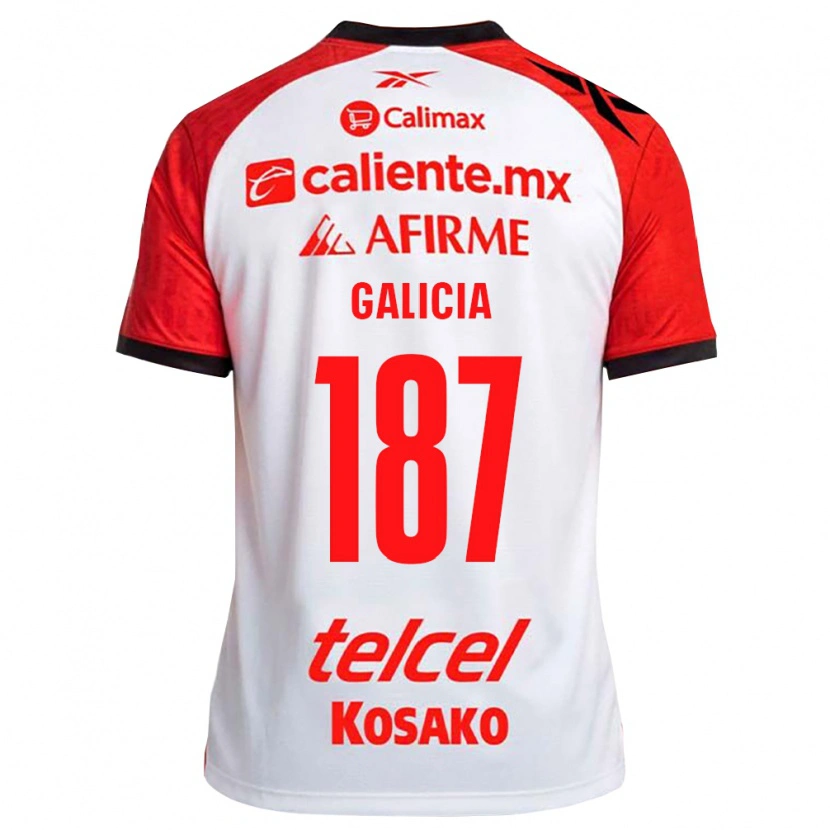 Danxen Niño Camiseta Carlos Galicia #187 Rojo Blanco Negro 2ª Equipación 2026/27 La Camisa México