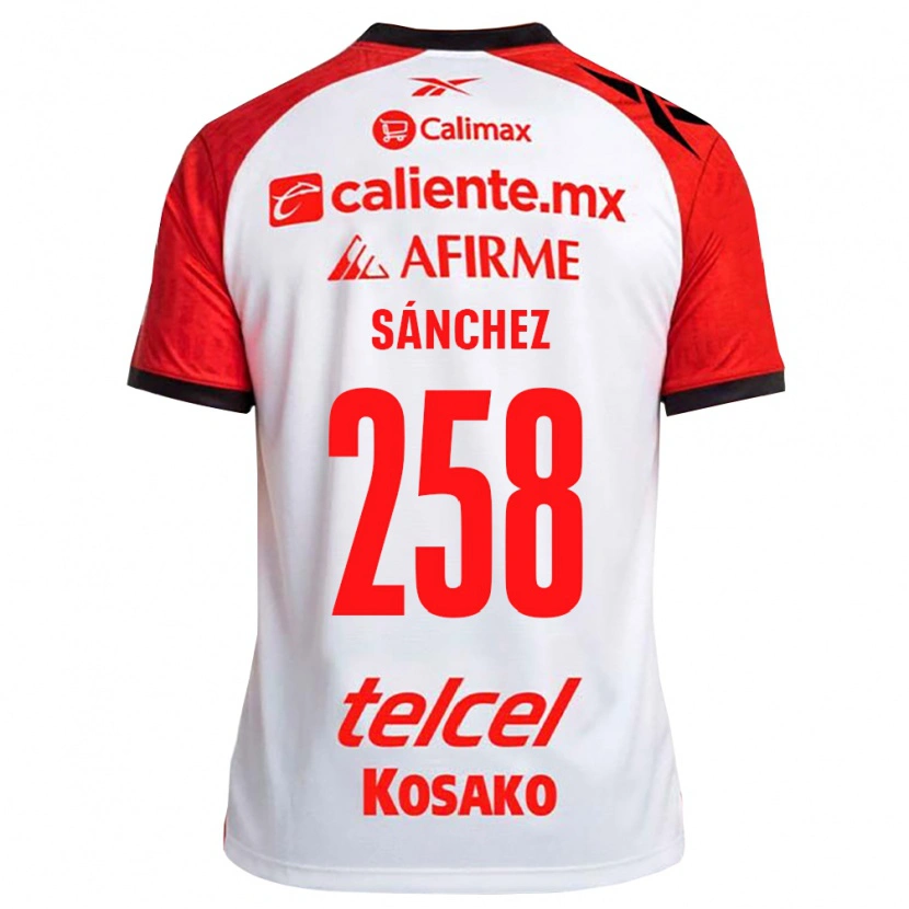 Danxen Niño Camiseta Edgar Sánchez #258 Rojo Blanco Negro 2ª Equipación 2026/27 La Camisa México
