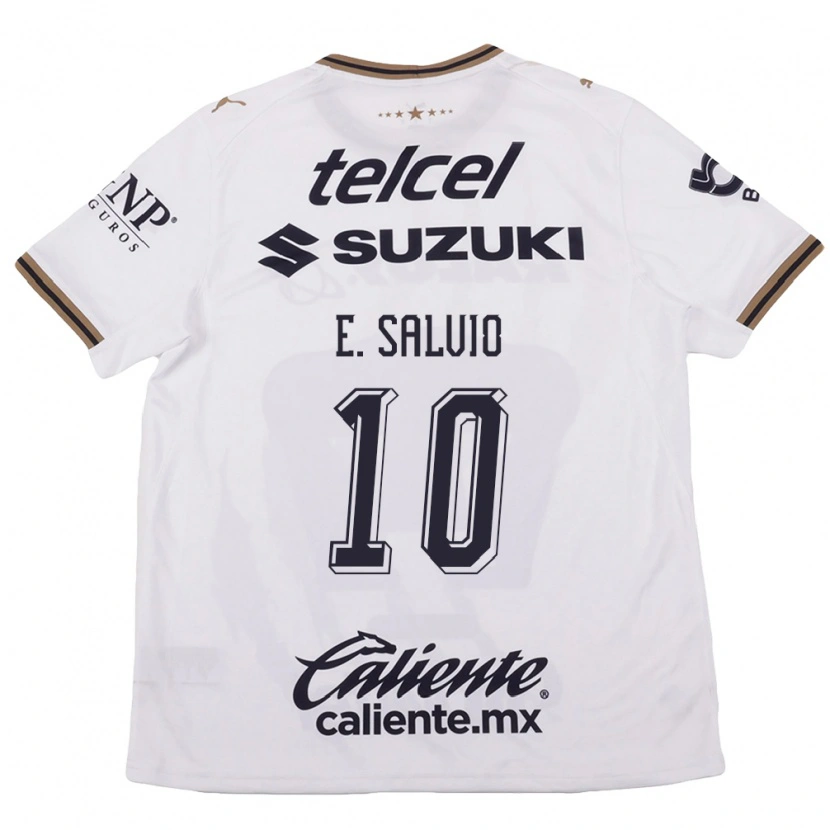 Danxen Niño Camiseta Eduardo Salvio #10 Blanco Negro Marrón 2ª Equipación 2026/27 La Camisa México