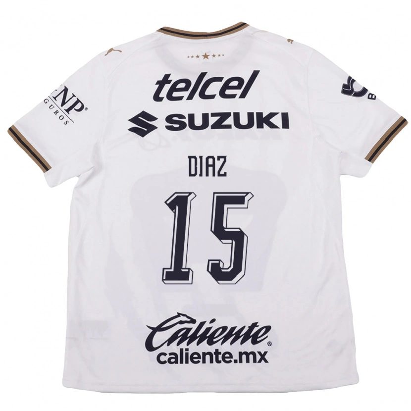 Danxen Niño Camiseta Marylin Diaz #15 Blanco Negro Marrón 2ª Equipación 2026/27 La Camisa México