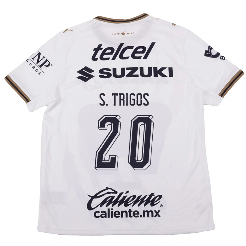 Danxen Niño Camiseta Santiago Trigos #20 Blanco Negro Marrón 2ª Equipación 2026/27 La Camisa México