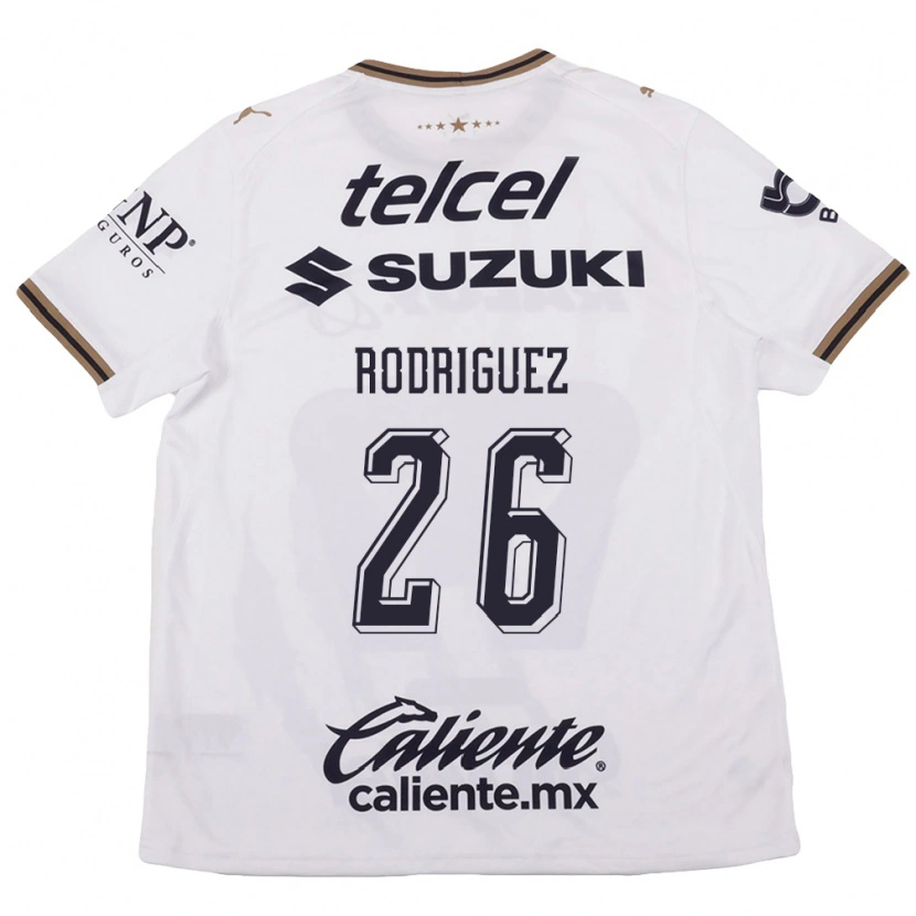 Danxen Niño Camiseta Lucia Rodriguez #26 Blanco Negro Marrón 2ª Equipación 2026/27 La Camisa México