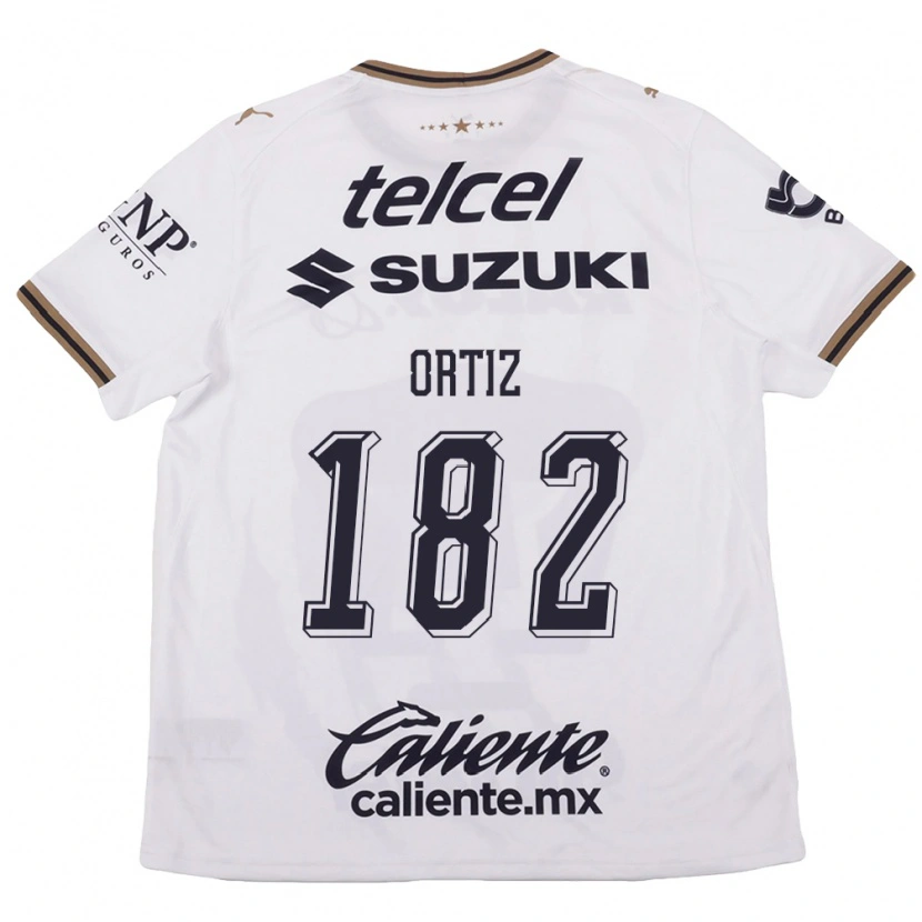 Danxen Niño Camiseta Jorge Ortiz #182 Blanco Negro Marrón 2ª Equipación 2026/27 La Camisa México