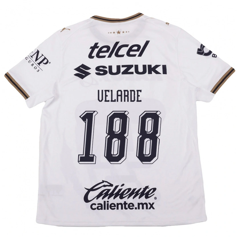 Danxen Niño Camiseta Andrés Velarde #188 Blanco Negro Marrón 2ª Equipación 2026/27 La Camisa México