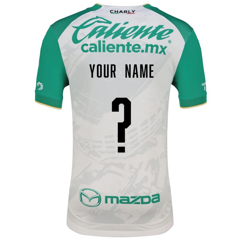 Danxen Niño Camiseta Su Nombre #0 Verde Claro Blanco 2ª Equipación 2026/27 La Camisa México