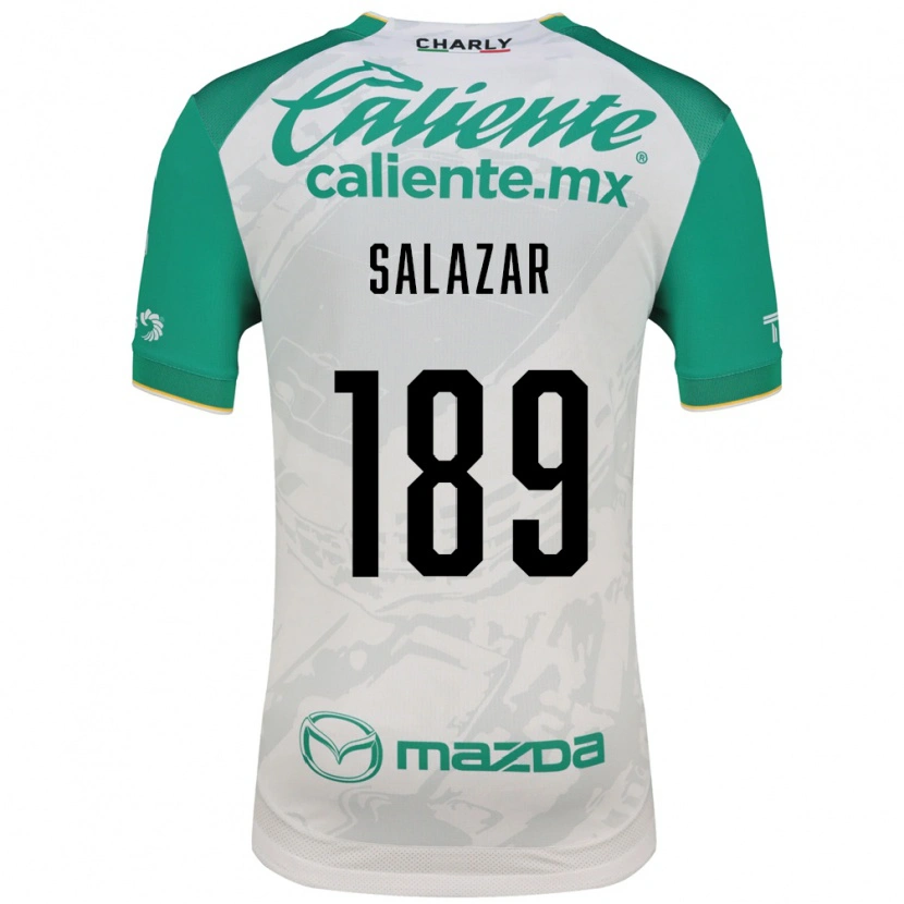 Danxen Niño Camiseta José Salazar #189 Verde Claro Blanco 2ª Equipación 2026/27 La Camisa México