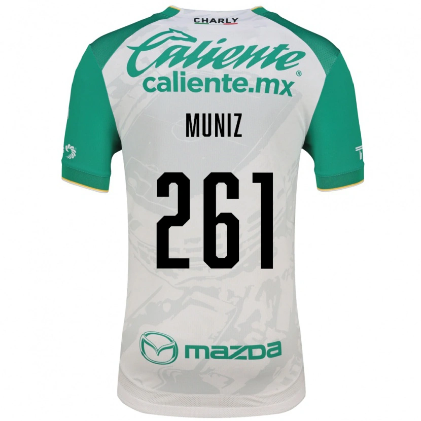 Danxen Niño Camiseta César Muñiz #261 Verde Claro Blanco 2ª Equipación 2026/27 La Camisa México