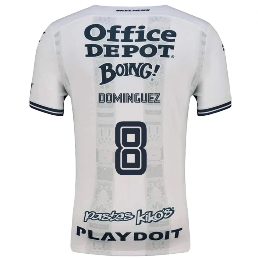 Danxen Niño Camiseta Alexéi Domínguez #8 Rojo Blanco Negro 2ª Equipación 2026/27 La Camisa México