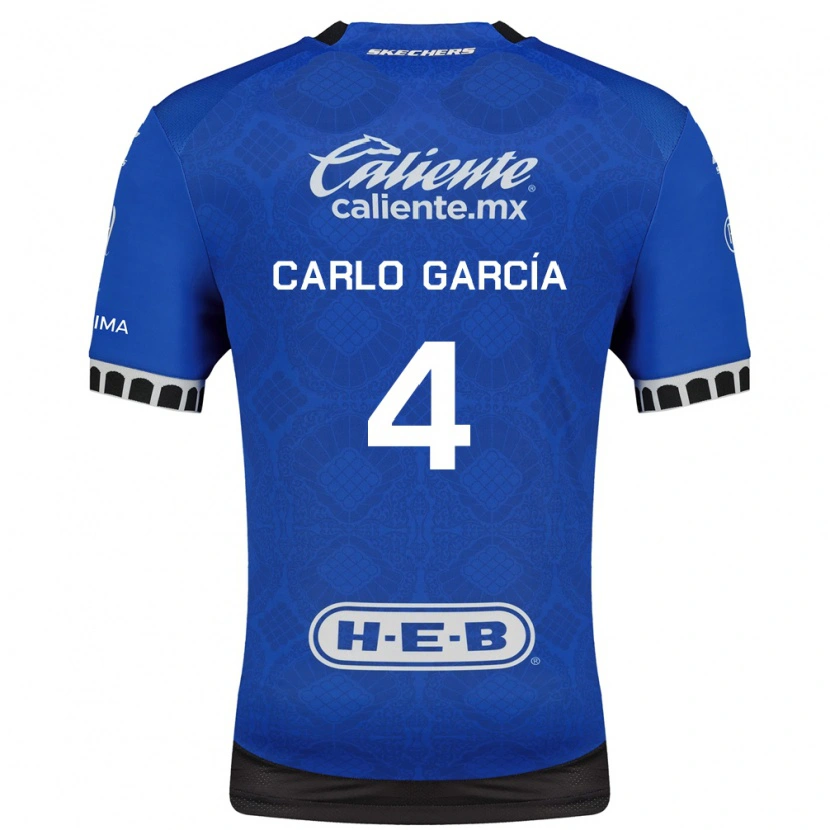 Danxen Niño Camiseta Carlo García #4 Azul Real Blanco Negro 2ª Equipación 2026/27 La Camisa México