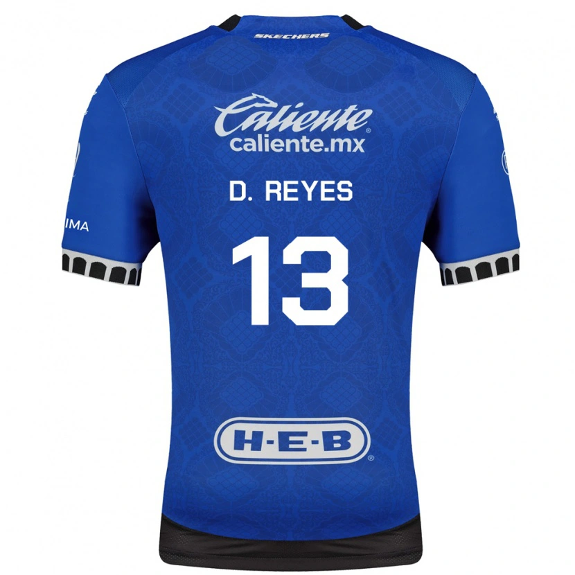 Danxen Niño Camiseta Diego Reyes #13 Azul Real Blanco Negro 2ª Equipación 2026/27 La Camisa México