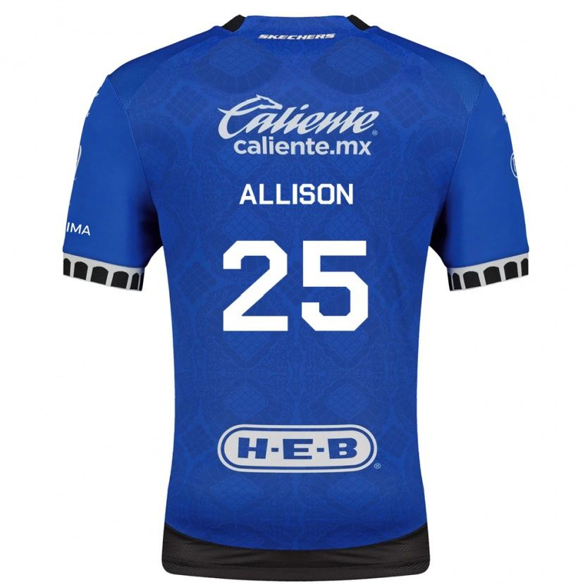 Danxen Niño Camiseta Guillermo Allison #25 Azul Real Blanco Negro 2ª Equipación 2026/27 La Camisa México