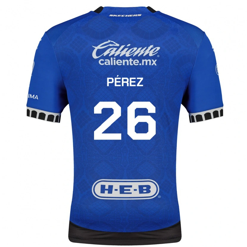 Danxen Niño Camiseta Eduardo Pérez #26 Azul Real Blanco Negro 2ª Equipación 2026/27 La Camisa México
