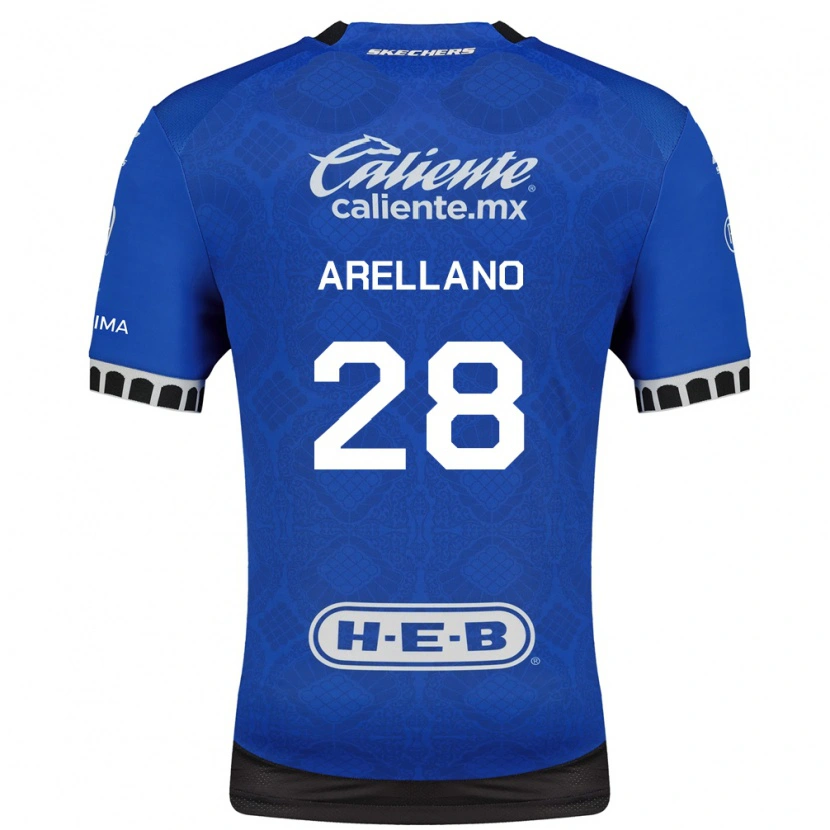 Danxen Niño Camiseta Jesús Arellano #28 Azul Real Blanco Negro 2ª Equipación 2026/27 La Camisa México