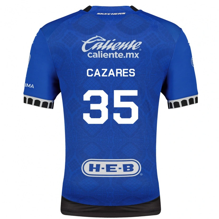 Danxen Niño Camiseta Juan Cázares #35 Azul Real Blanco Negro 2ª Equipación 2026/27 La Camisa México
