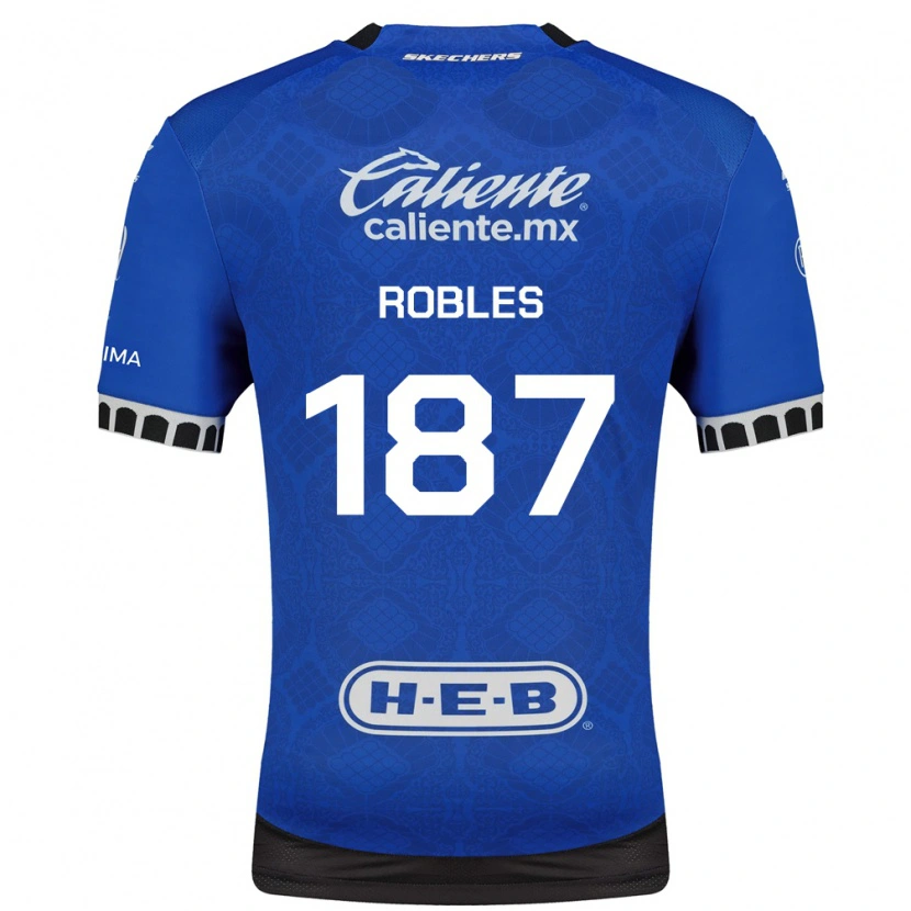 Danxen Niño Camiseta Claudio Robles #187 Azul Real Blanco Negro 2ª Equipación 2026/27 La Camisa México