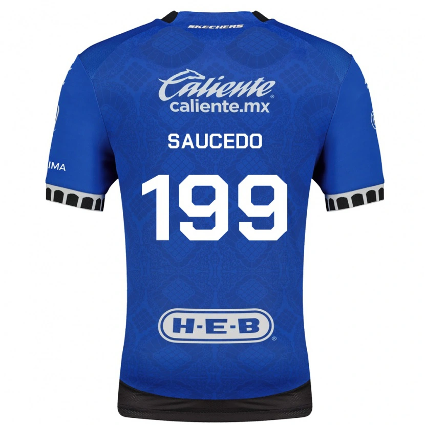 Danxen Niño Camiseta Christian Saucedo #199 Azul Real Blanco Negro 2ª Equipación 2026/27 La Camisa México