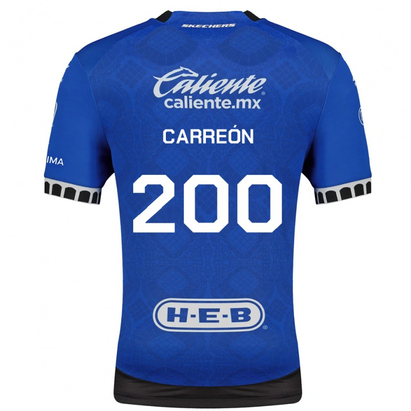 Danxen Niño Camiseta Cristian Carreón #200 Azul Real Blanco Negro 2ª Equipación 2026/27 La Camisa México