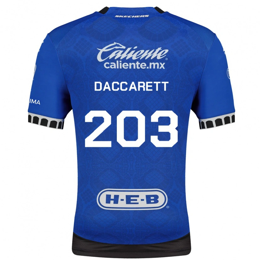 Danxen Niño Camiseta Juan Daccarett #203 Azul Real Blanco Negro 2ª Equipación 2026/27 La Camisa México