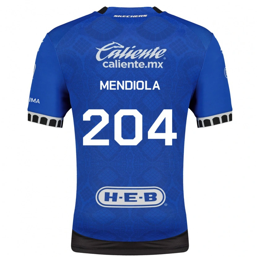 Danxen Niño Camiseta Carlos Mendiola #204 Azul Real Blanco Negro 2ª Equipación 2026/27 La Camisa México