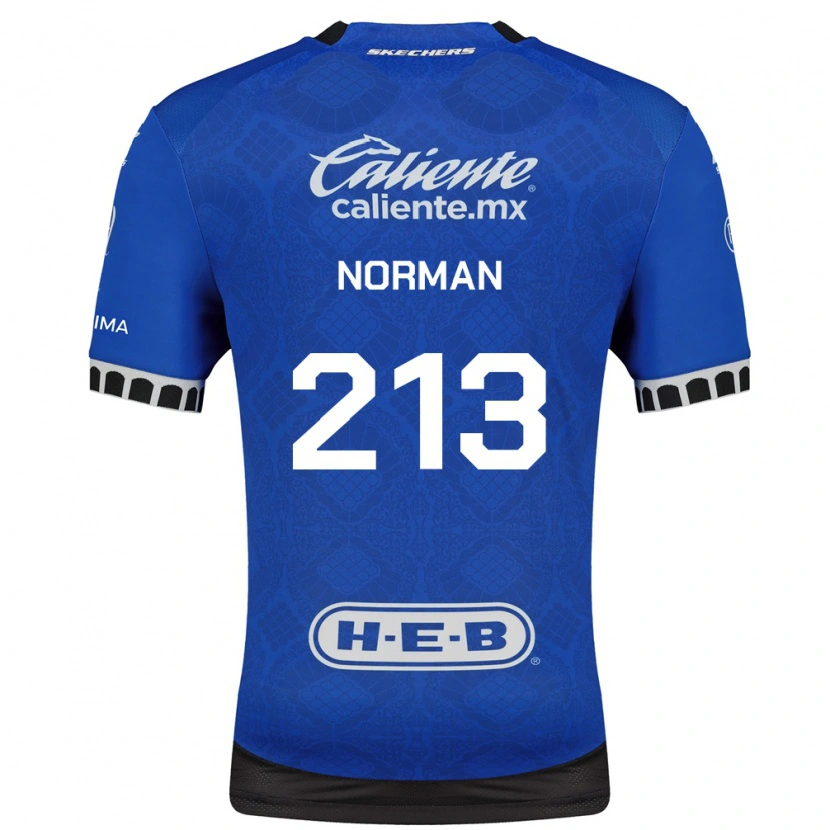Danxen Niño Camiseta Humberto Norman #213 Azul Real Blanco Negro 2ª Equipación 2026/27 La Camisa México