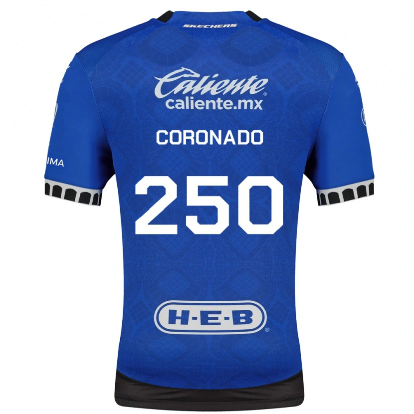 Danxen Niño Camiseta Maximiliano Coronado #250 Azul Real Blanco Negro 2ª Equipación 2026/27 La Camisa México