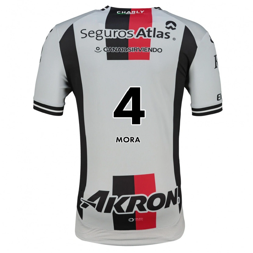 Danxen Niño Camiseta Adrián Mora #4 Blanco Rojo Negro 2ª Equipación 2026/27 La Camisa México
