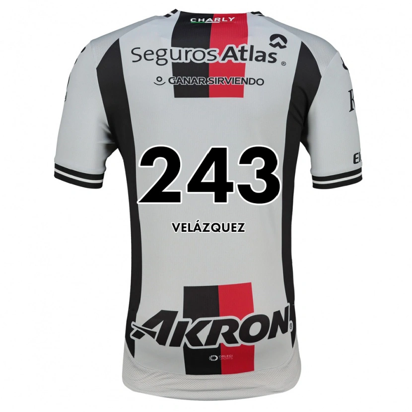 Danxen Niño Camiseta Emilio Velázquez #243 Blanco Rojo Negro 2ª Equipación 2026/27 La Camisa México