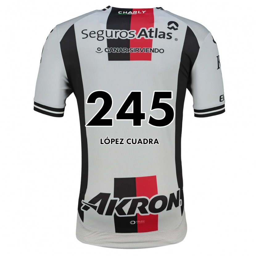 Danxen Niño Camiseta Roberto López Cuadra #245 Blanco Rojo Negro 2ª Equipación 2026/27 La Camisa México