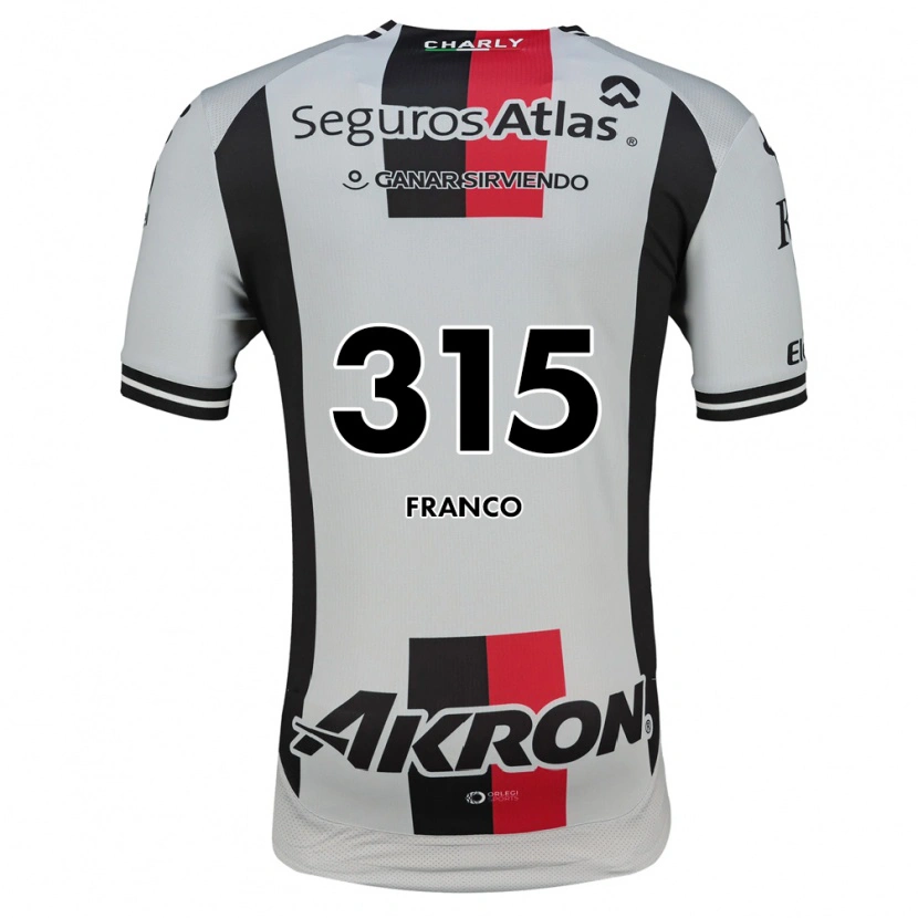 Danxen Niño Camiseta César Franco #315 Blanco Rojo Negro 2ª Equipación 2026/27 La Camisa México