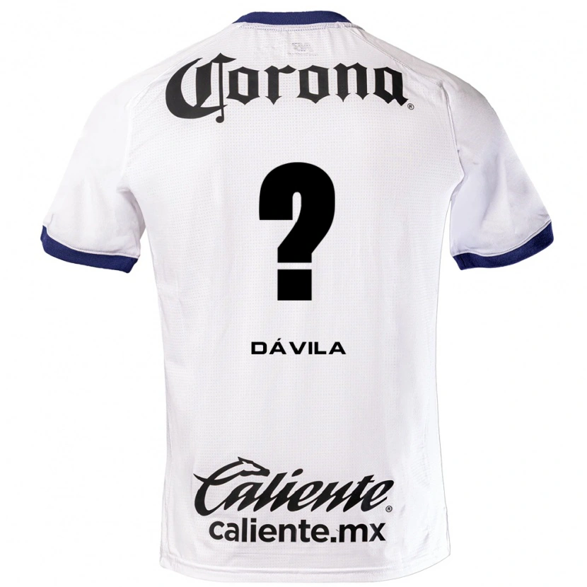 Danxen Niño Camiseta Dilan Dávila #0 Blanco Azul Negro 2ª Equipación 2026/27 La Camisa México